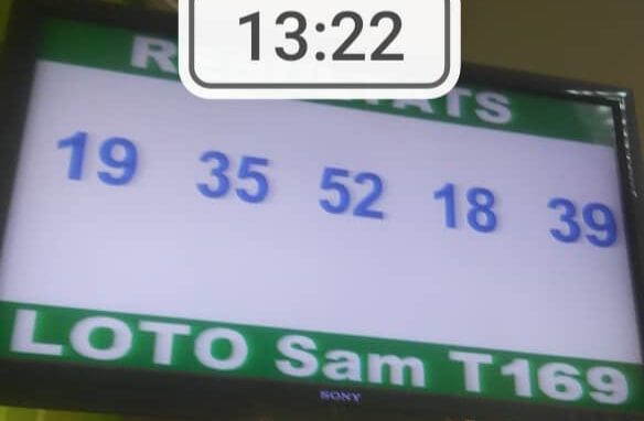 Numéros gagnants du loto SAM tirage 169