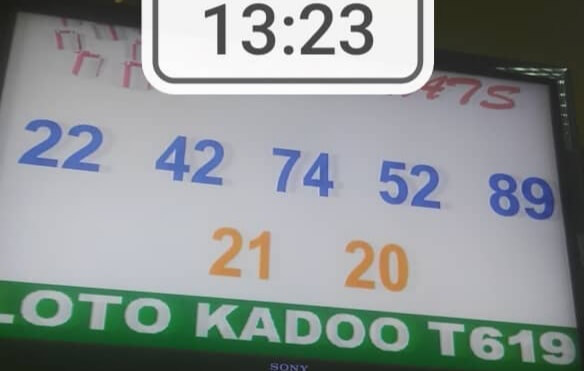 Résultats ou Numéros gagnants du tirage 619 du loto Kadoo