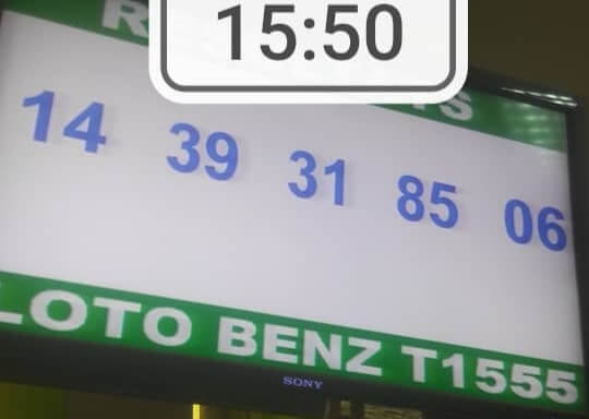 Résultats ou numéros gagnants du loto Benz tirage 1555