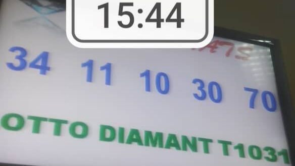 Numéros gagnants du lotto Diamant tirage 1031