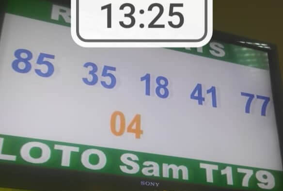 Numéros gagnants du loto Sam tirage 179