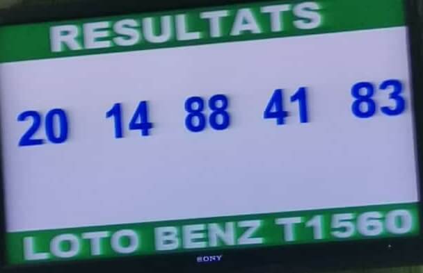 Numéros gagnants loto Benz tirage 1560