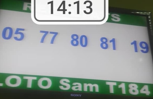 Numéros gagnants du loto Sam tirage 184