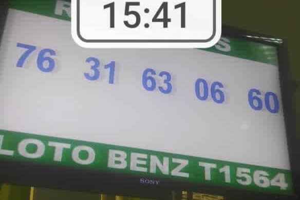 Numéros gagnants du loto Benz tirage 1564: 76-31-63-06-60