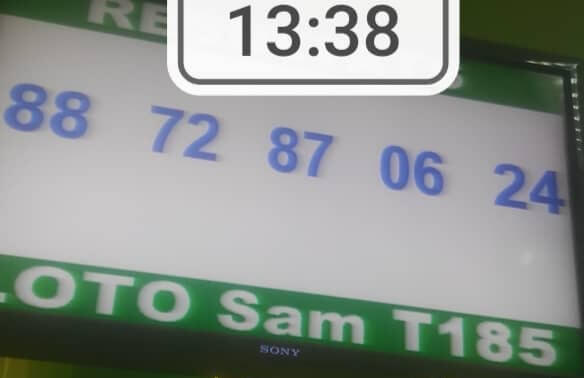 Numéros gagnants du loto Sam tirage 185