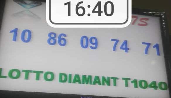 Numéros gagnants du lotto Diamant tirage 1040
