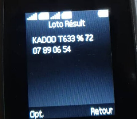 Numéros gagnants du loto Kadoo tirage 633