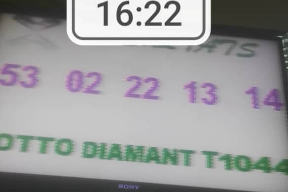 Résultats ou numéros gagnants du lotto Diamant tirage 1044