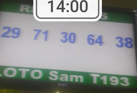 Numéros gagnants du loto Sam tirage 193