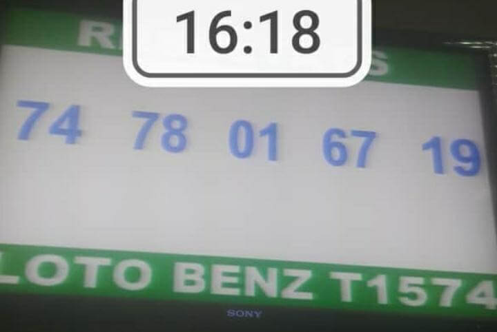 Numéros gagnants loto Benz tirage 1574