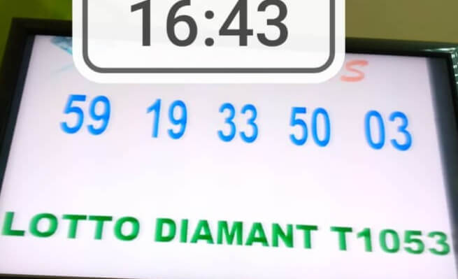 Résultats ou numéros gagnants du lotto Diamant tirage 1053