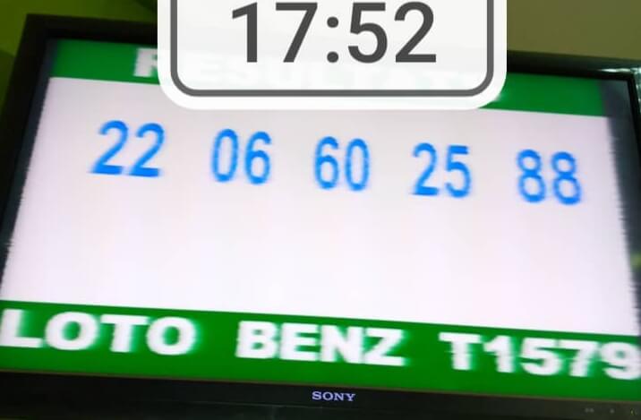 Résultats ou Numéros gagnants du loto Benz tirage 1579