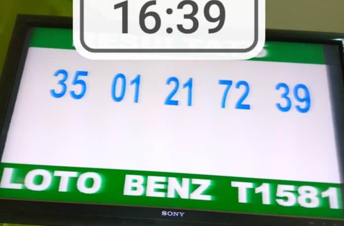 Numéros gagnants du loto Benz tirage 1581