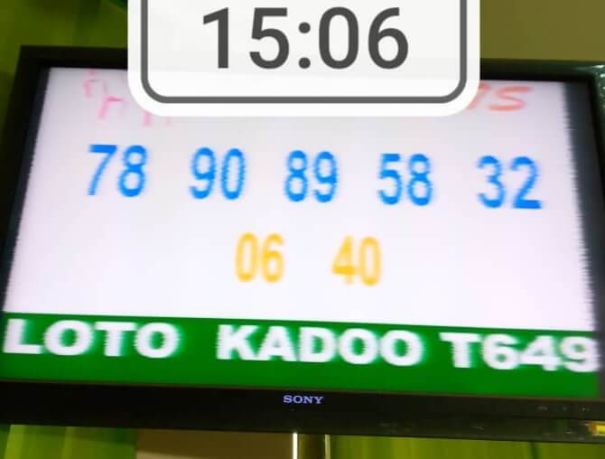 Résultats ou Numéros gagnants du loto Kadoo tirage 649