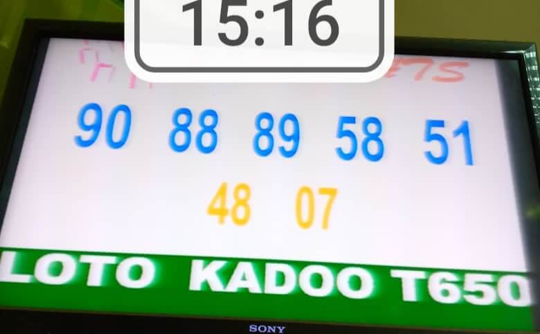 Résultats du loto Kadoo tirage 650