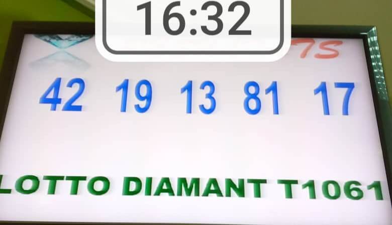 Résultats du lotto Diamant tirage 1061