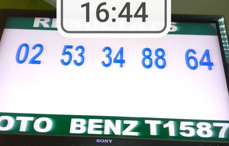 Résultats du loto Benz tirage 1587