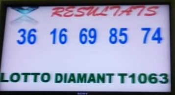 Résultats du lotto Diamant tirage 1063