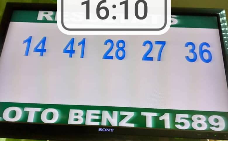 Résultats du loto Benz tirage 1589