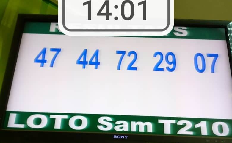 Résultats du loto SAM tirage 210