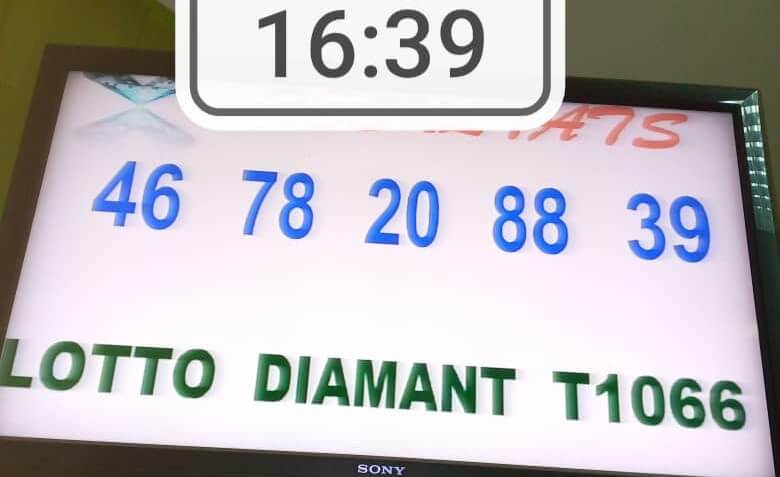 Résultats du lotto Diamant tirage 1066