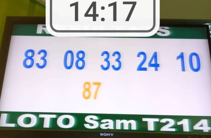 Résultats du loto SAM tirage 214