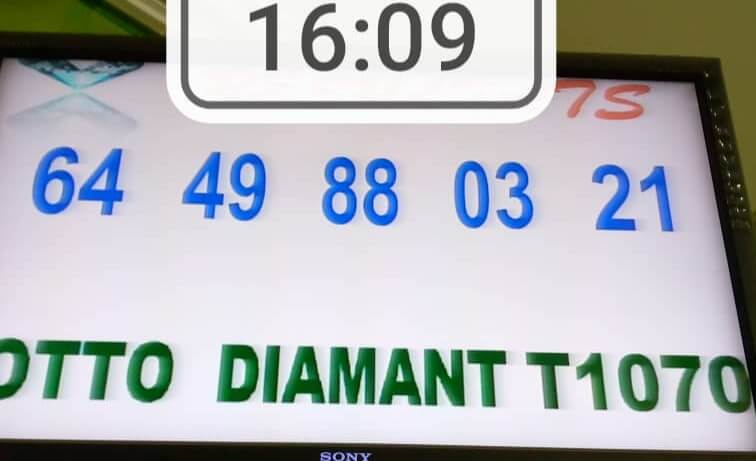 Résultats du lotto Diamant tirage 1070