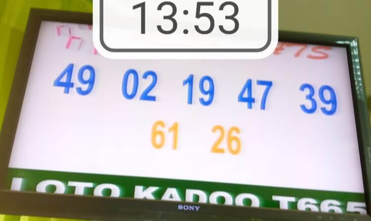 Résultats du loto Kadoo tirage 665