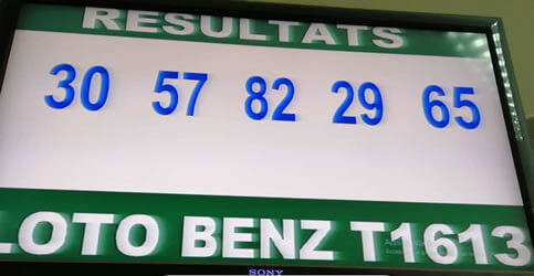 Résultats ou numéros gagnants du loto Benz tirage 1613