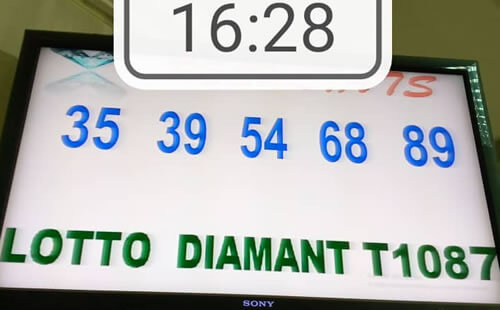 Résultats du lotto Diamant tirage 1087