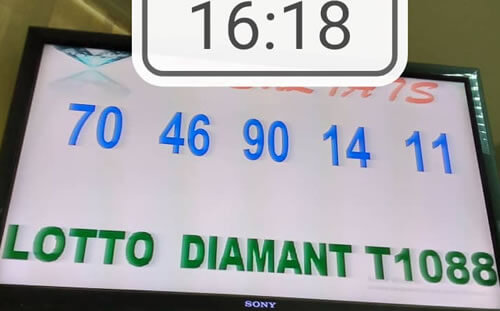 Résultats du lotto Diamant tirage 1088