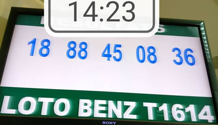 Résultats du loto Benz tirage 1614