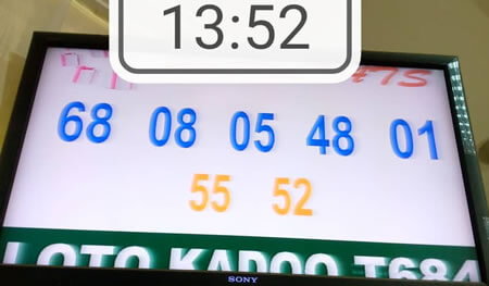 Résultats ou numéros gagnants du loto KADOO tirage 684