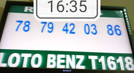Résultats du loto Benz tirage 1618