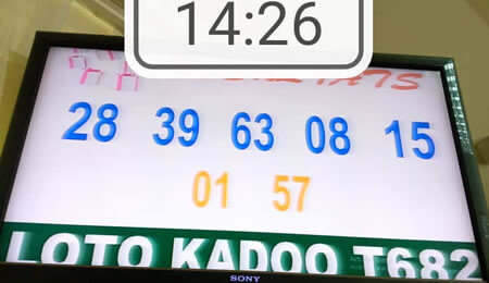 Résultats du loto Kadoo tirage 682