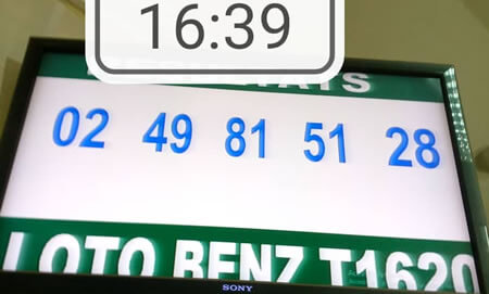 Résultats ou numéros gagnants du loto Benz tirage 1620
