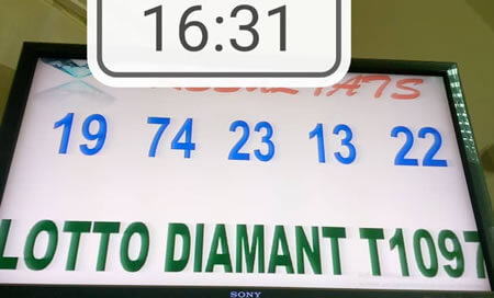 Résultats du lotto Diamant tirage 1097