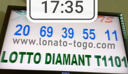 Résultats ou numéros gagnants du lotto Diamant tirage 1101