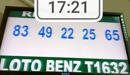 Résultats du loto Benz tirage 1632