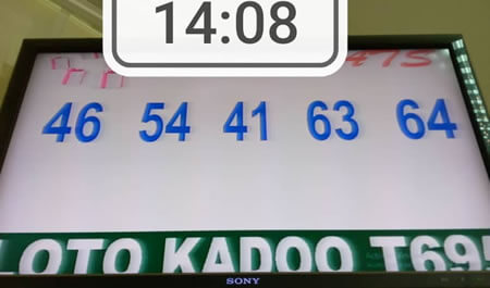 Résultats ou Numéros gagnants du loto Kadoo tirage 695