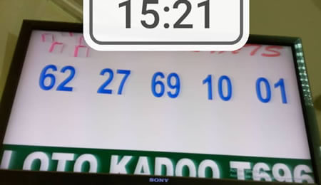 Résultats du loto Kadoo tirage 696