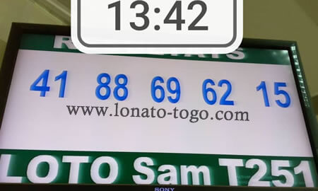 Numéros gagnants du loto SAM tirage 251