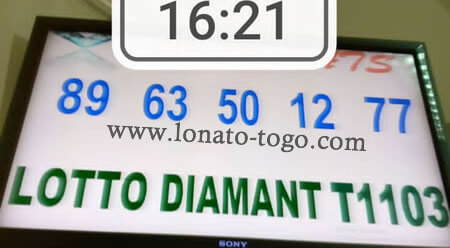 Résultats ou numéros gagnants du lotto Diamant tirage 1103