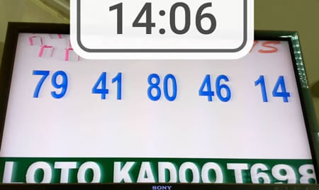 Résultats du loto Kadoo tirage 698