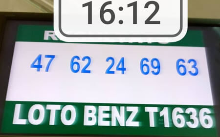Résultats du loto Benz tirage 1636