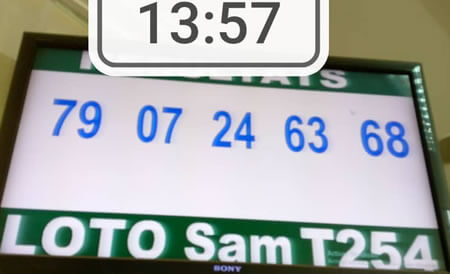 Résultats du loto SAM tirage 254