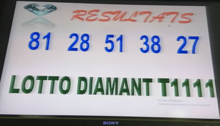 Résultats du loto Diamant tirage 1111