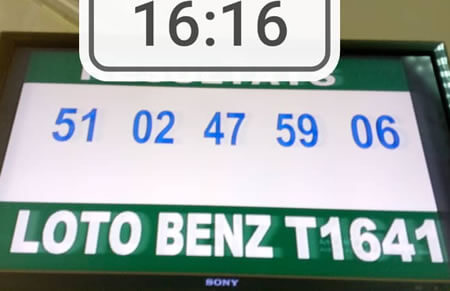 Résultats du loto Benz tirage 1641