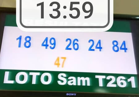 Résultats du loto SAM tirage 261