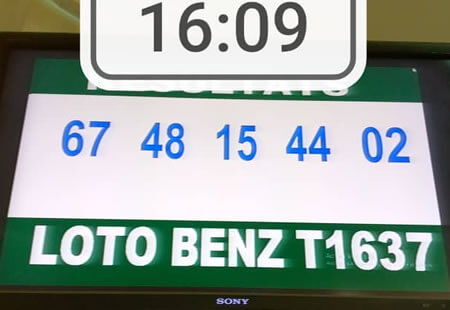 Résultats du loto Benz tirage 1637